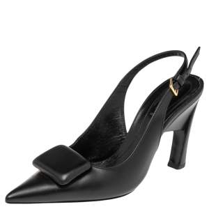 Marni Black Leather Slingback Sandals Size 40.5