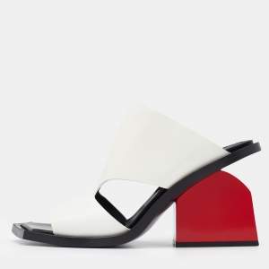 Pre Owned Marni White Leather Open Toe Slide Sandals Size 40