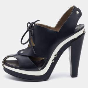 Marni Black Leather Platform Sandals Size 38