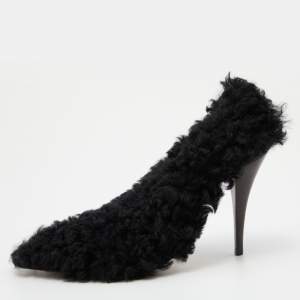 Marni Black Shearling Pumps Size 37