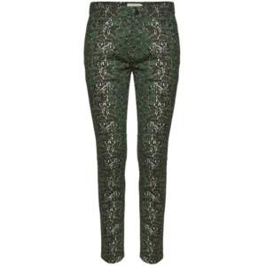 Mary Katrantzou Peacock Green Printed Skinny Jeans S