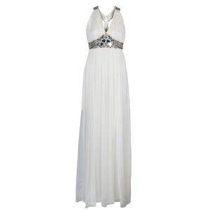 Matthew Williamson Cream Embellished Gown S