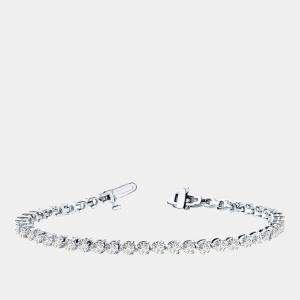 Pre Owned 6.00cts Lab Grown Diamond 14K White Gold 3-Prong tennis Bracelet