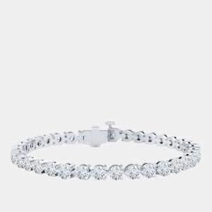 Pre Owned 7.00cts Lab Grown Diamond 14K White Gold 3-Prong tennis Bracelet