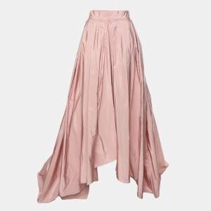Max Mara Pink Silk Blend Maxi Skirt M