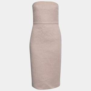 Max Mara Sfilata Light Pink Wool Strapless Bodycon Dress S