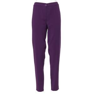 Max Mara Studio Purple Cady Tapered Formal Trousers L
