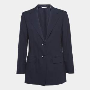 Max Mara Navy Blue Virgin Wool Blazer M