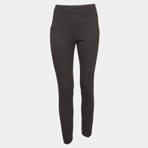 Max Mara Black Dots Pattern Stretch Knit Trousers S