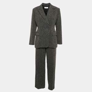 Max Mara Black Wool Blend Pants Suit M