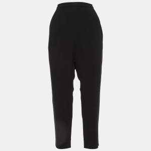 Max Mara Black Crepe Pleated Trousers M