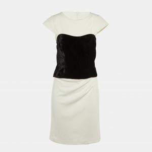 Max Mara White/Black Jersey and Velvet Corset Dress Set