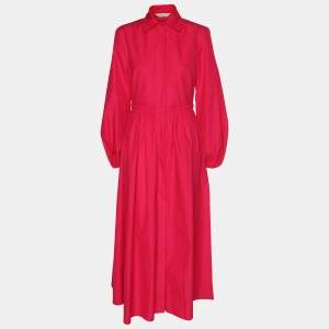 Max Mara Pink Cotton Blend Maxi Dress M