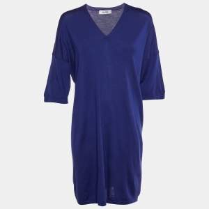 Max Mara Navy Blue Wool Sweater Dress M