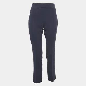 Max Mara Navy Blue Crepe Trousers M
