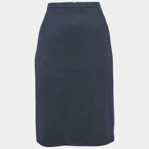 Max Mara Navy Blue Knit Pencil Skirt M