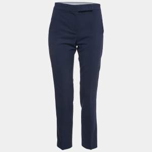 Max Mara Navy Blue Wool Tailored Pants S