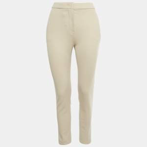 Pre Owned Max Mara Beige Crepe Formal Trousers S 