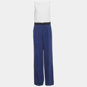 مملوكة مسبقًا Max Mara Colour Block Crepe Sleeveless Judy Jumpsuit M