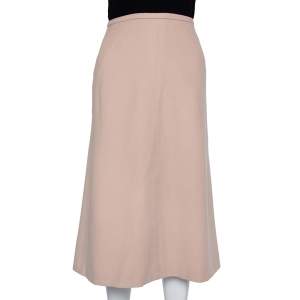 Max Mara Beige Wool A-Line Skirt M