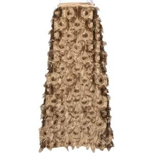 Max Mara Camel Brown Floral Jacquard Fil Coupé Maxi Skirt S