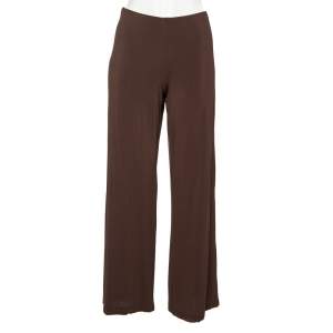 Max Mara Brown Jersey Straight Leg Pants L