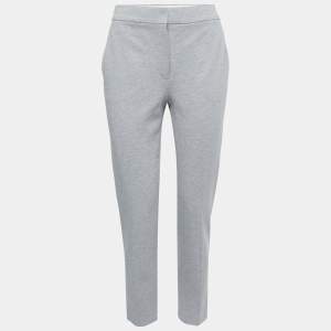 Max Mara Grey Jersey Knit Tailored Trousers M