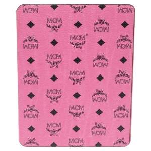 MCM Pink Visetos Leather Elda Ipad Case