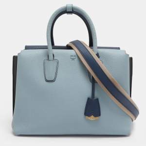 Pre Owned MCM Tricolor Leather Medium Milla Tote