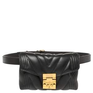 MCM Black Quilted Leather Patricia Belt Bag