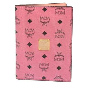 Pre Owned MCM Pink Leather Visetos Passport Holder