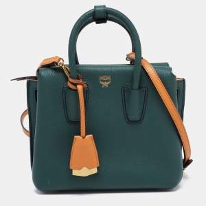 MCM Green Leather Mini Milla Park Avenue Tote