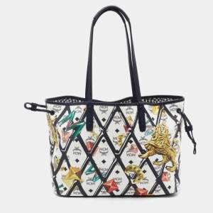  MCM Multicolored Coated Canvas and Leather Rombi Motif Reversible Tote