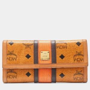 MCM Multicolor Visetos Coated Canvas and Leather Trifold Wallet