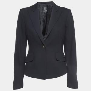 McQ by Alexander McQueen Black Crepe Blazer S