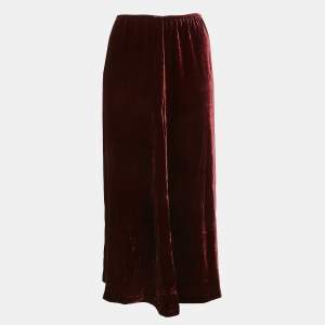 McQ by Alexander McQueen Burgundy Velvet Maxi Skirt M