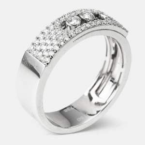 Pre Owned Messika Move Noa Pavé  Diamonds 18k White Gold Ring Size 55