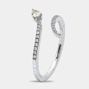 Messika Skinny Snake Diamond 18k White Gold Ring Size 52