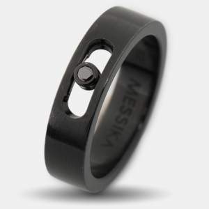 Messika Move Titanium Black Titanium Diamond Ring Size 62