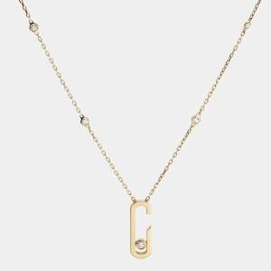 Messika By Gigi Hadid Move Addiction Diamond 18K Yellow Gold Pendant Necklace