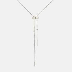 Messika Cravate Move Uno Diamond 18K White Gold Tie Necklace 