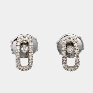 Messika Move Uno Diamonds 18k White Gold Earrings