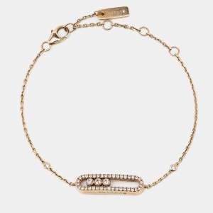 Messika Baby Move Pavé Diamond 18k Rose Gold Bracelet