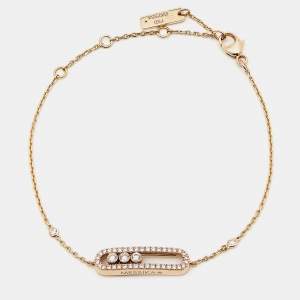 Messika Baby Move Pavé  Diamonds 18k Rose Gold Bracelet