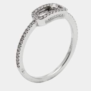 Messika Move Uno Diamond 18k White Gold Ring Size 52