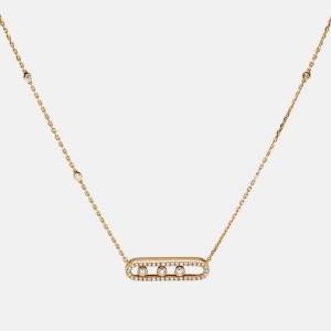 Messika Baby Move Pavé Diamond 18k Yellow Gold Necklace