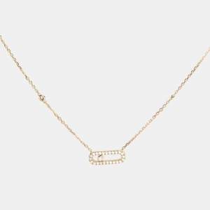 Messika Move Uno Pave 18k Yellow Gold Necklace