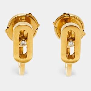 Messika Move Classique Diamonds 18k Yellow Gold Earrings