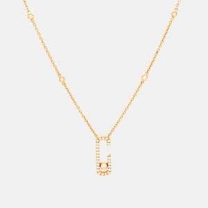 Pre Owned Messika Gigi Hadid Move Addiction Diamond 18k Rose Gold Necklace