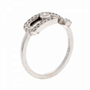 Messika Move Addiction Pavé Diamond 18K White Gold Ring Size 49